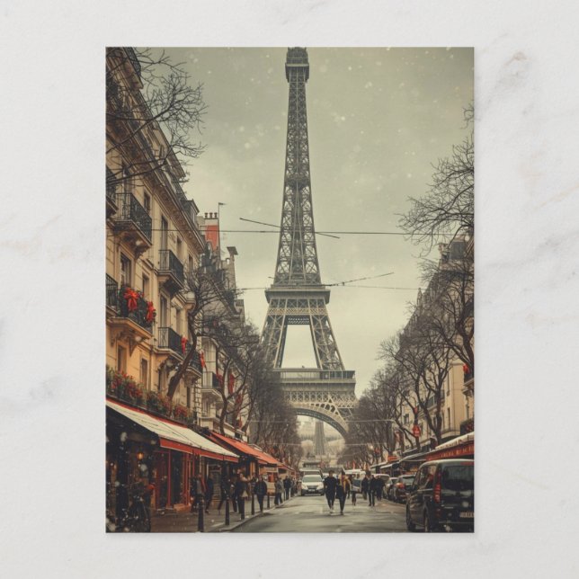 Paris Eiffelturm Postkarte (Vorderseite)