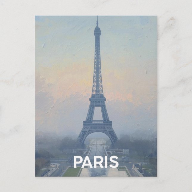 Paris Eiffelturm Postkarte (Vorderseite)