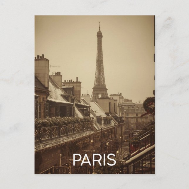 Paris Eiffelturm Postkarte (Vorderseite)