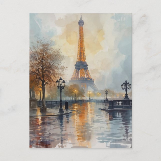 Paris Eiffelturm Postkarte (Vorderseite)