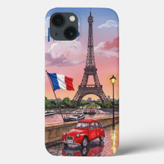 Paris Eiffelturm: Romantischer Wasserfarben-Sonnen Case-Mate iPhone Hülle
