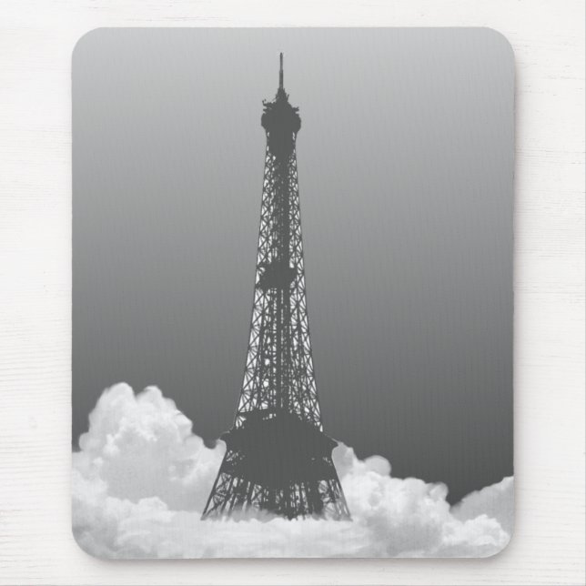 Paris-Eiffelturm schwimmt in Wolke Mousepad (Vorne)