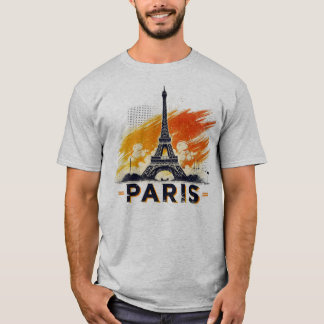 PARIS Eiffelturm T - Shirt Design Art Aquarell