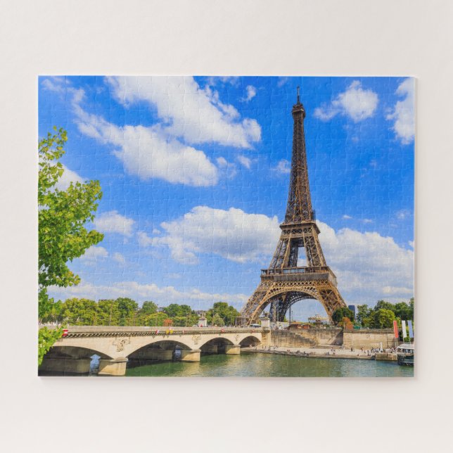Paris, Eiffelturm und Seine, Frankreich. Jigsa Puzzle (Horizontal)