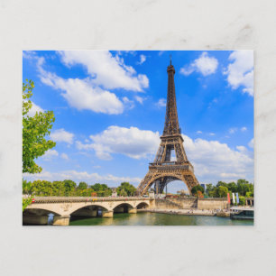 Paris, Eiffelturm und Seine, Frankreich. Postkarte