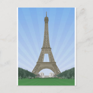 Paris: Eiffelturm: Vector Zeichnend: Postkarte