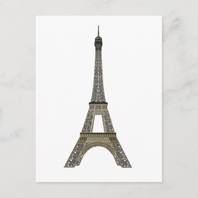 Paris: Eiffelturm: Vector Zeichnend: Postkarte (Vorderseite)