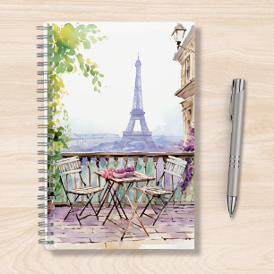 Paris Eiffelturm Wasserfarbe Café Journal Notizbuch
