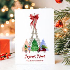Paris Eiffelturm Weihnachtsfeiertag Foto individue Feiertagskarte