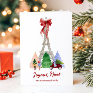 Paris Eiffelturm Weihnachtsfeiertag Foto individue Feiertagskarte