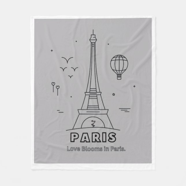 Paris Eiffelturm-Wurfdecke Fleecedecke (Vorderseite)