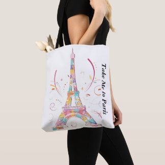 PARIS EIFFLE TOWER FARBIGE TOTE BAG