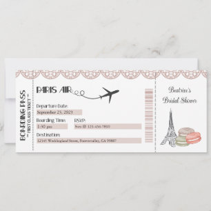 Paris Einladung, Paris Thema Party Einladung