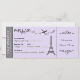 Paris-Einladung, Paris-Themenparty, Geburtstag Einladung