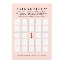 Paris Elegance Bridal Bingo Brautparty Game