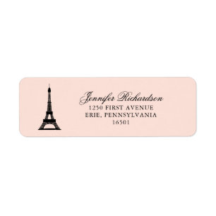 Paris Elegance Rosa mit Eiffelturm