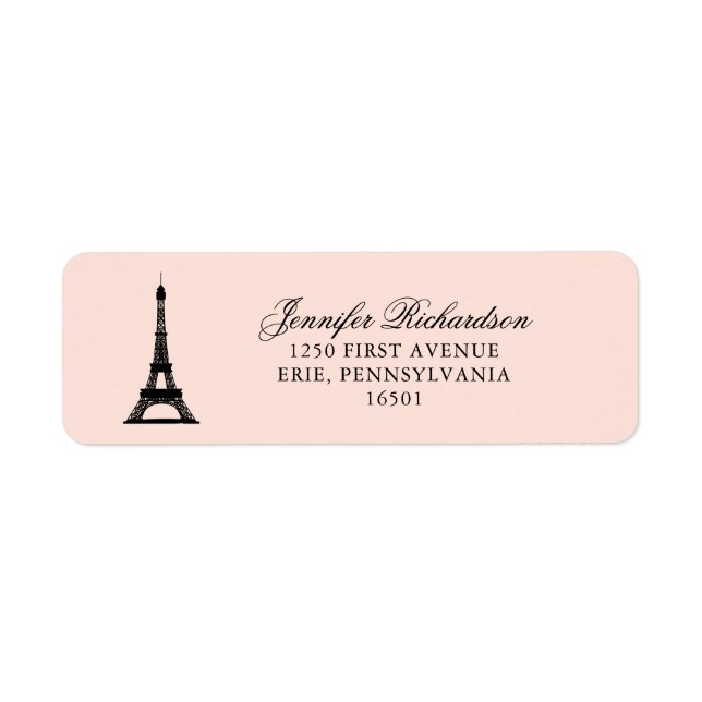 Paris Elegance Rosa mit Eiffelturm (Vorne)