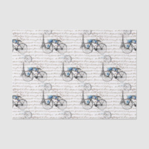 Paris-Fahrrad Forgetmenot Seidenpapier
