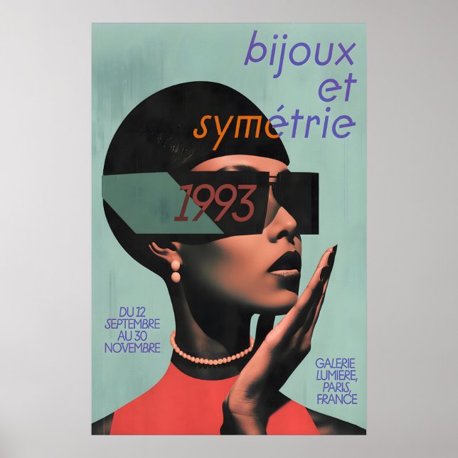 Paris Fashion Exhibition Art Print Bijoux et Poster (Vorne)