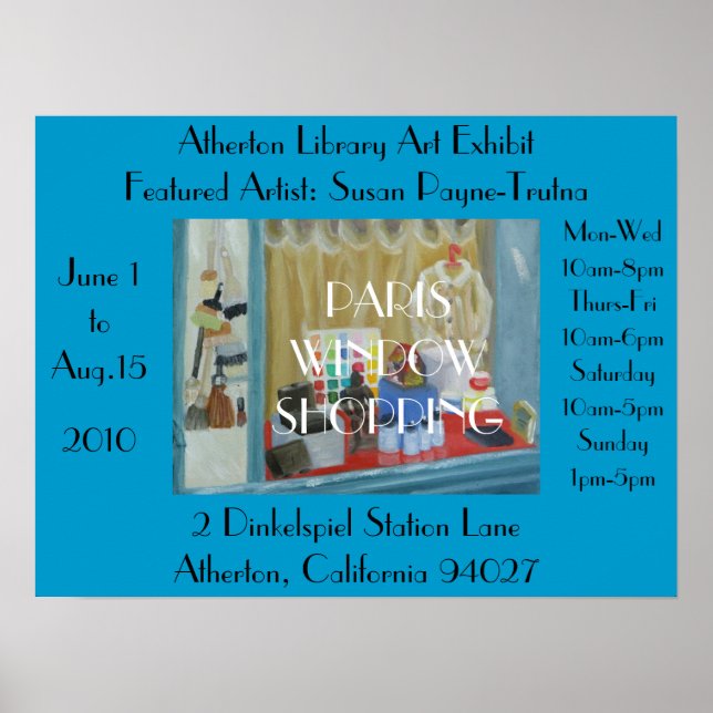 PARIS-FENSTER POSTER (Vorne)