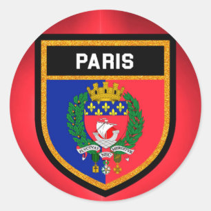 Paris-Flagge Runder Aufkleber