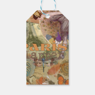 Paris Flapper Art Deco Vintag Geschenkanhänger