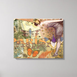 Paris Flapper Art Deco Vintag Leinwanddruck