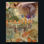 Paris Flapper Art Deco Vintag Poster<br><div class="desc">Vintager Pfauenflapper - Diese Paris-Flapper-Collage enthält viele lustige Vintage-Bilder, schön für die Wohngestaltung arrangiert, die ein buntes Vintages Geschenk erfordert. Das Bild enthält eine Flapper Frau, die auf einen Schmetterling, einen Pfau und eine Libelle hinabschaut. Im Hintergrund befindet sich der Eiffelturm und andere Parisbilder. Deko-Farben aus der Antike sind in...</div>