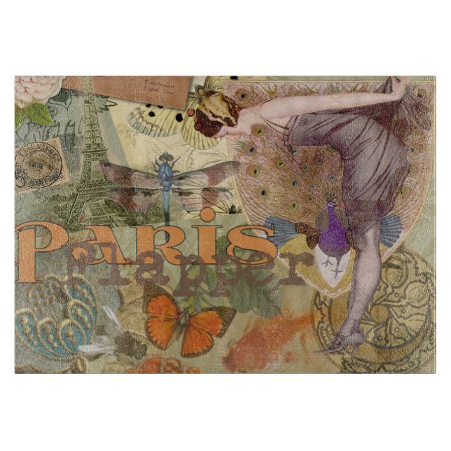 Paris Flapper Art Deco Vintag Schneidebrett (Vorderseite)