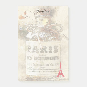 Paris Flasche 2 Post-it Klebezettel