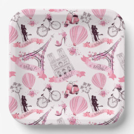 Paris Floral Pappteller