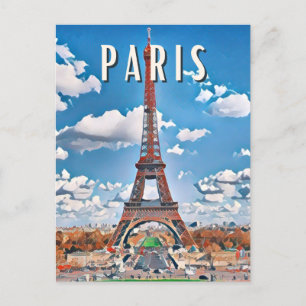 Paris Foto Vintage Postkarte