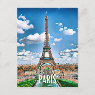 Paris Foto Vintage Postkarte