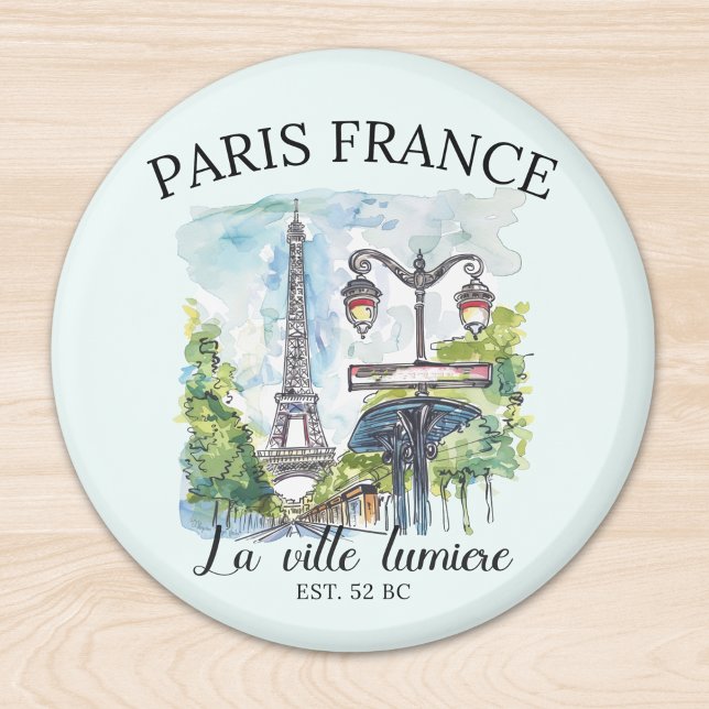 Paris Frace - la ville lumiere vintage landscape Magnet (Von Creator hochgeladen)