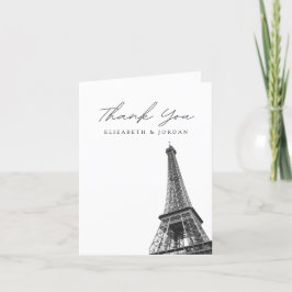 Paris France Blank Danke Karte