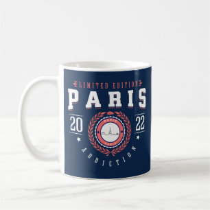 Paris France City Traveler Navy Blue Kaffeetasse