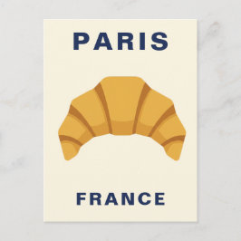 Paris France Croissant French Food Bakery Postkarte