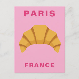 Paris France Croissant French Food Bakery Postkarte