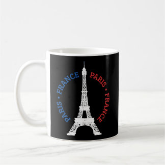 Paris France Eiffel Tower Französische Flagge Souv Kaffeetasse