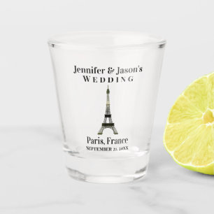 Paris France Eiffel Tower Gastgeschenk Hochzeit Schnapsglas