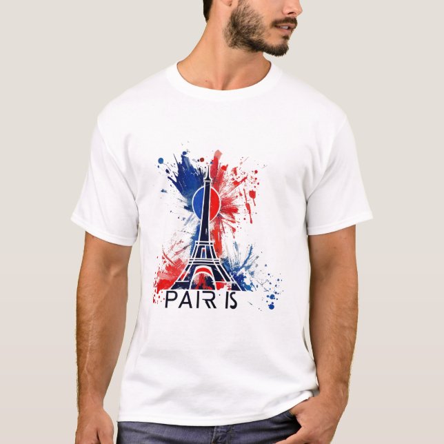 Paris France Eiffel Tower Gift T-Shirt (Vorderseite)