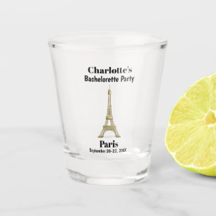 Paris France Eiffel Tower Junggeselinnen-Abschied Schnapsglas
