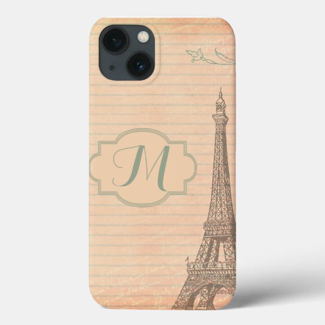 Paris France Eiffel Tower Monogram IPad Air Hüllen (Rückseite)