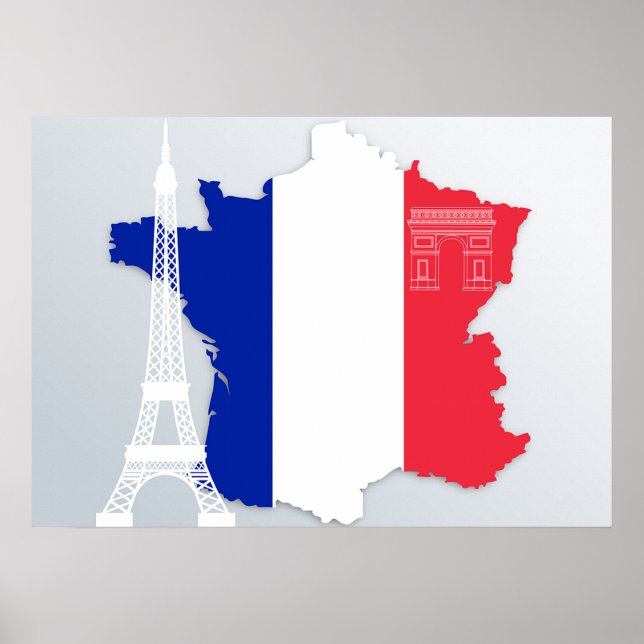 Paris France Eiffel Tower Poster (Vorne)