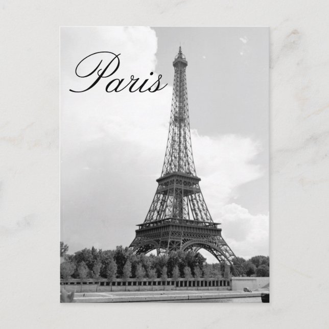 Paris France Eiffel Tower Postkarte (Vorderseite)