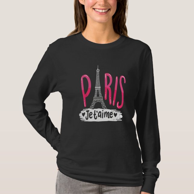 Paris France Eiffel Tower T-Shirt (Vorderseite)