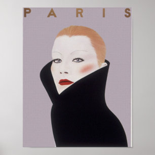 Paris France Fashion Vintag Print Poster