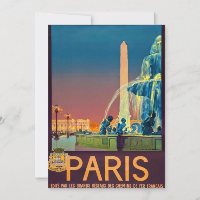 Paris France Fountain Obelisk (Vorderseite)