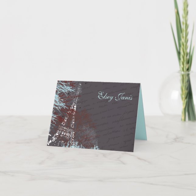 PARIS FRANCE FRANZÖSISCHES Bar Bat Mitzvah Dankesc (Vorderseite)