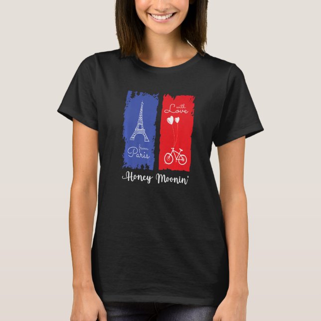 Paris France Honeymoon Premium T-Shirt (Vorderseite)